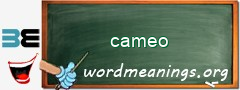 WordMeaning blackboard for cameo